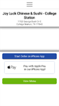 Mobile Screenshot of joyluckchinesesushi.com