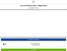 Tablet Screenshot of joyluckchinesesushi.com